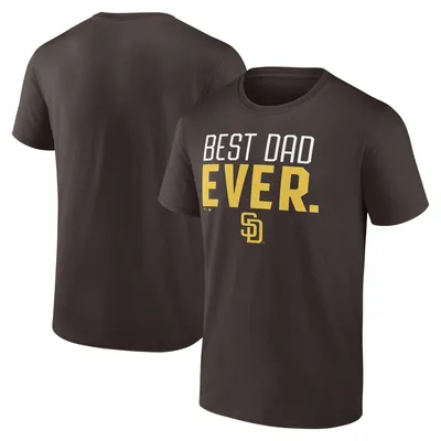 San Diego Padres Fanatics Branded Best Dad Ever T-Shirt - Brown