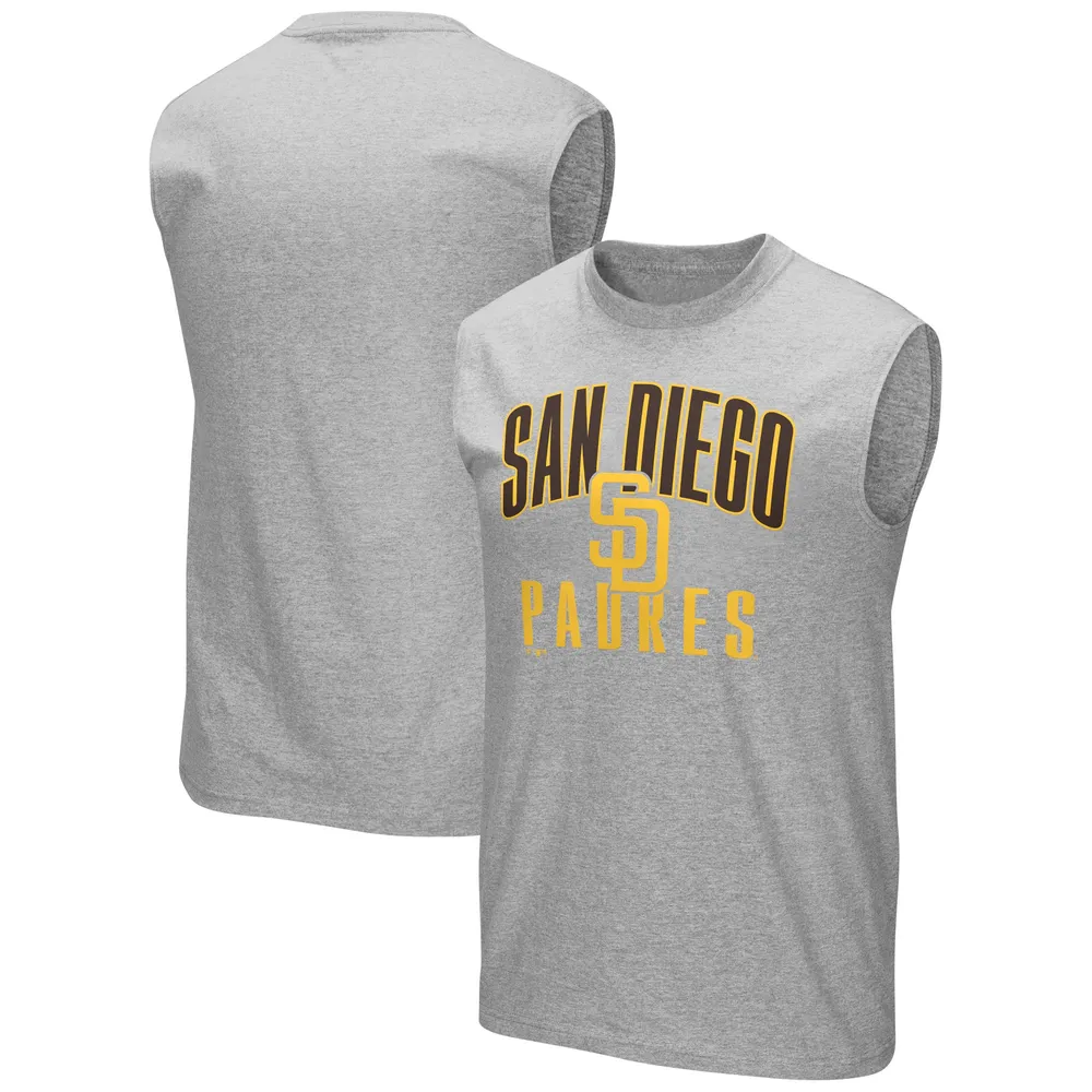 Lids San Diego Padres Fanatics Branded Game Legend Sleeveless Shooter T- Shirt - Heather Gray