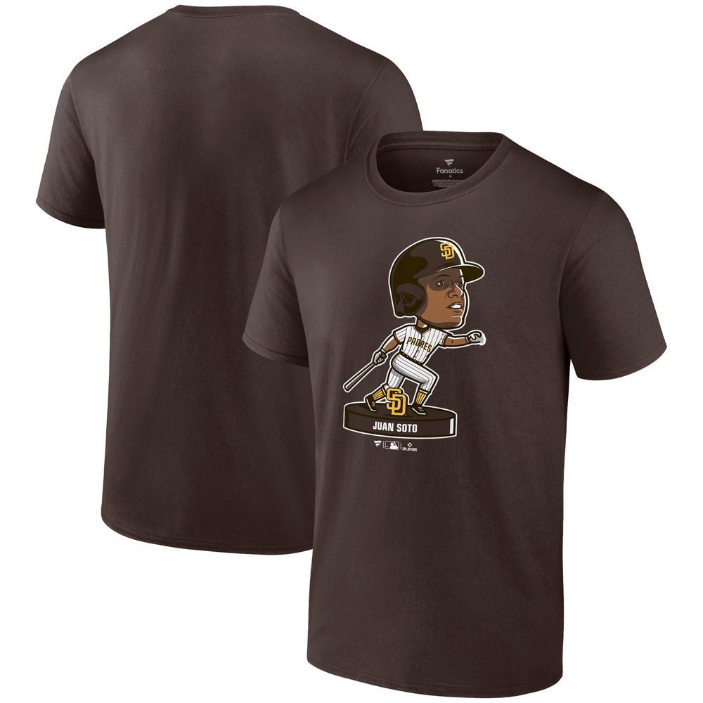 Men's Fanatics Branded Juan Soto Brown San Diego Padres Bobble Head T-Shirt