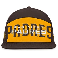 Casquette Snapback Fanatics marron/doré San Diego Padres Clubhouse Splitter pour homme