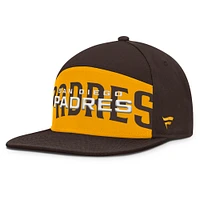 Casquette Snapback Fanatics marron/doré San Diego Padres Clubhouse Splitter pour homme