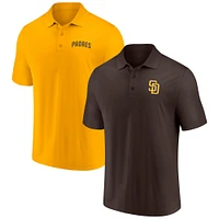 Men's Fanatics Brown/Gold San Diego Padres Dueling Logos Polo Combo Set