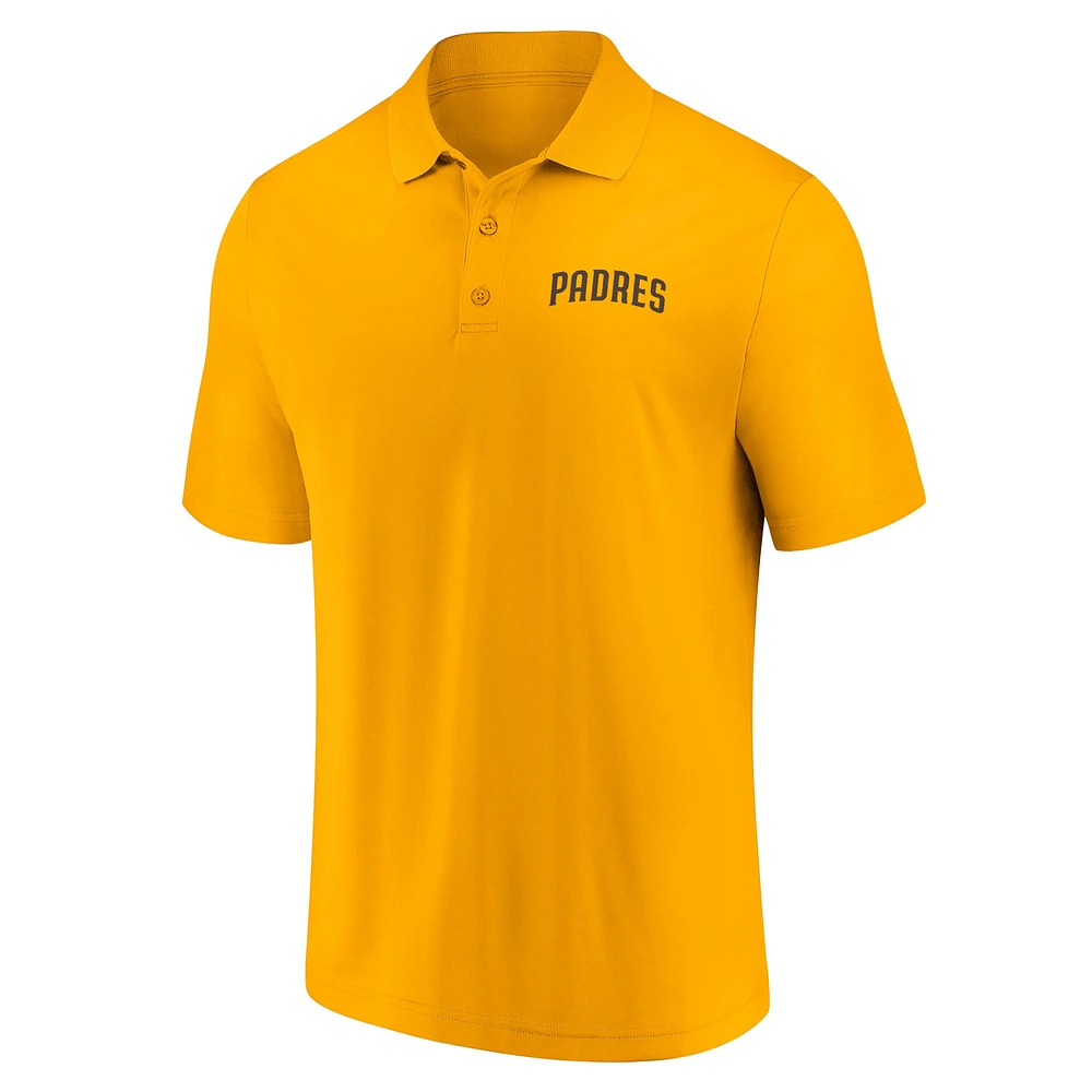 Men's Fanatics Brown/Gold San Diego Padres Dueling Logos Polo Combo Set