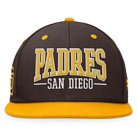 Casquette Snapback Fundamental Bold Fanatics marron/or pour hommes des San Diego Padres