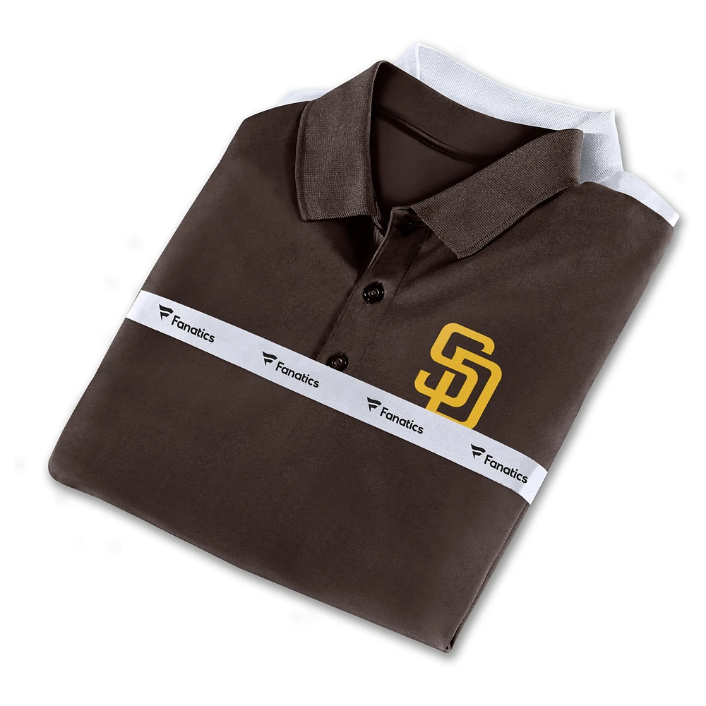 Ensemble de polo Fanatics marron/blanc pour hommes des Padres San Diego