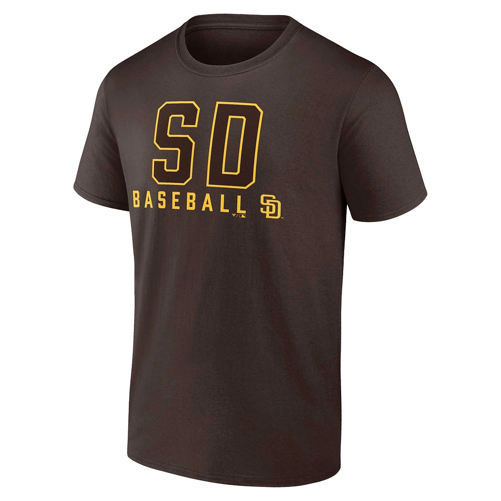 Men's Fanatics Brown/White San Diego Padres Two-Pack Combo T-Shirt Set