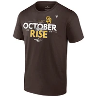 T-shirt marron fanatiques pour hommes des San Diego Padres 2022 Post-saison Locker Room