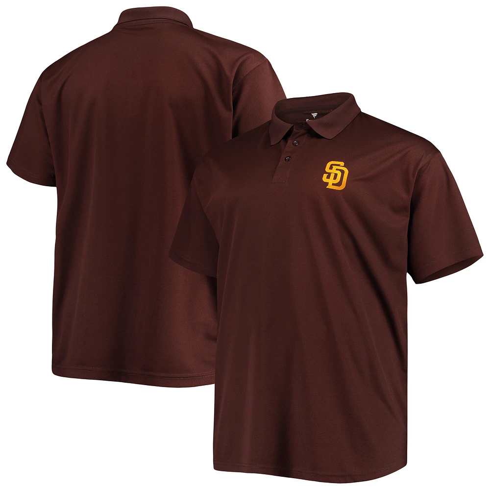 Men's Fanatics Brown San Diego Padres Big & Tall Solid Birdseye Polo