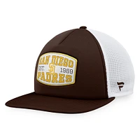 Casquette Snapback de camionneur en mousse marron San Diego Padres Fanatics pour hommes