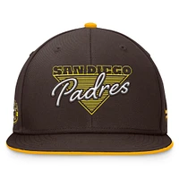 Men's Fanatics Brown San Diego Padres Fundamental Tri-Script Fitted Hat