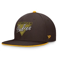 Men's Fanatics Brown San Diego Padres Fundamental Tri-Script Fitted Hat