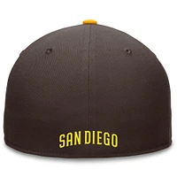 Casquette ajustée marron San Diego Padres Fundamental Tri-Script Fanatics pour hommes