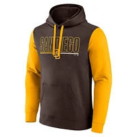 Men's Fanatics Brown San Diego Padres Outline Fleece Pullover Hoodie