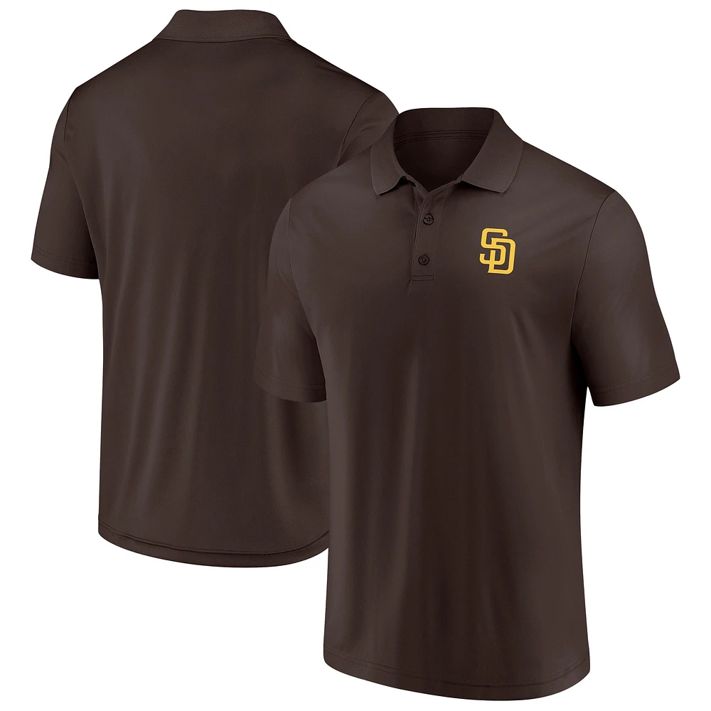 Polo marron fanatiques pour hommes avec logo principal des San Diego Padres