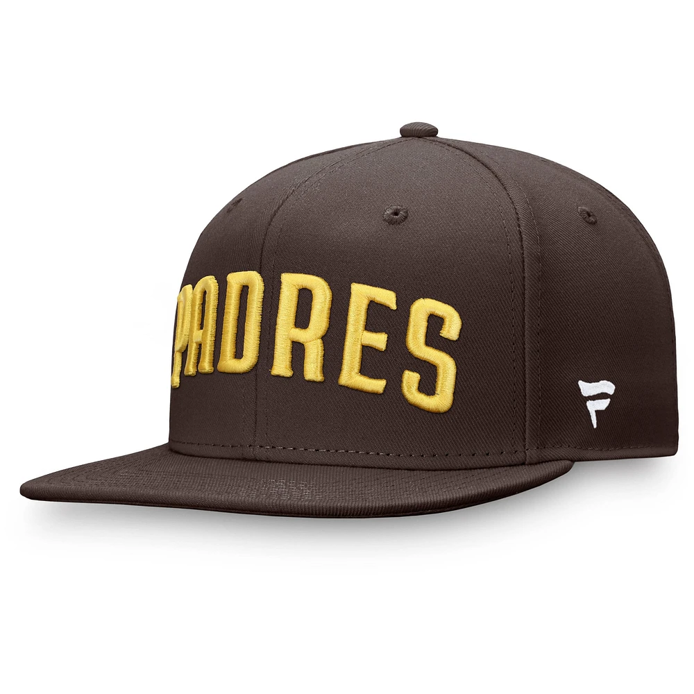 Casquette ajustée Fanatics marron San Diego Padres Team Core pour hommes