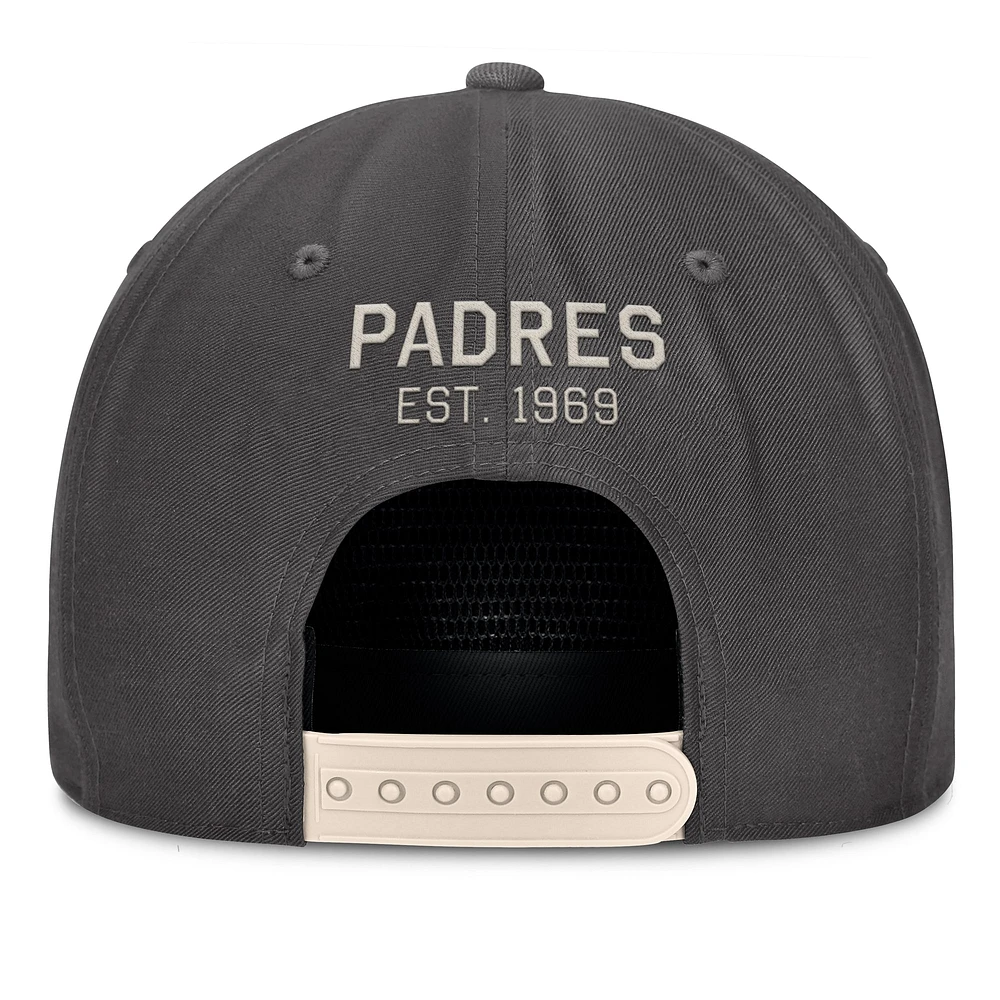 Men's Fanatics Charcoal San Diego Padres Closer Adjustable Hat