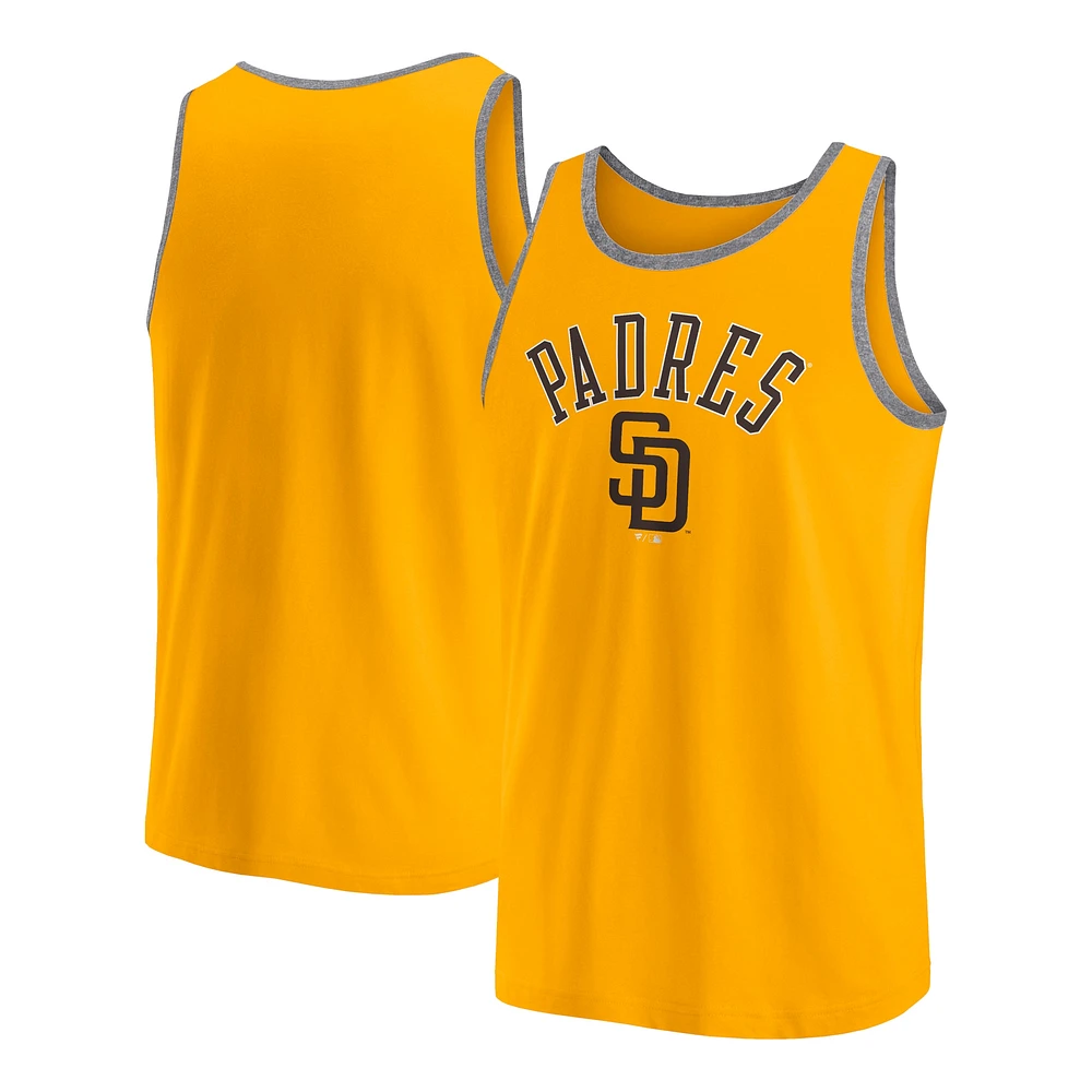 Men's Fanatics Gold San Diego Padres Bet Tank Top