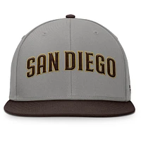 Men's Fanatics Gray/Brown San Diego Padres Clubhouse Dugout Fitted Hat
