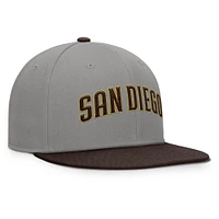 Men's Fanatics Gray/Brown San Diego Padres Clubhouse Dugout Fitted Hat