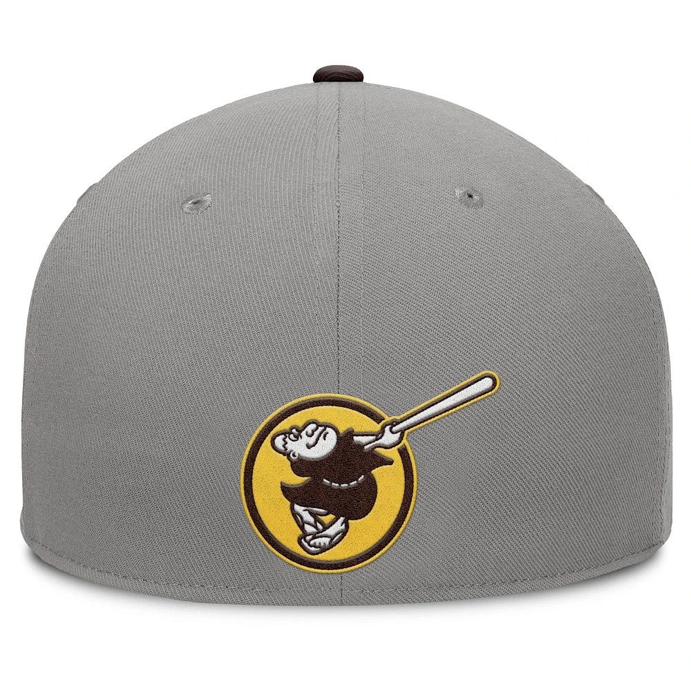 Men's Fanatics Gray/Brown San Diego Padres Clubhouse Dugout Fitted Hat