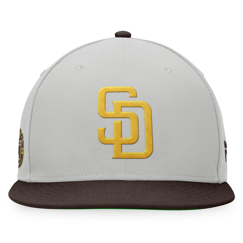 Men's Fanatics Gray/Brown San Diego Padres Glory Days Two-Tone Snapback Hat