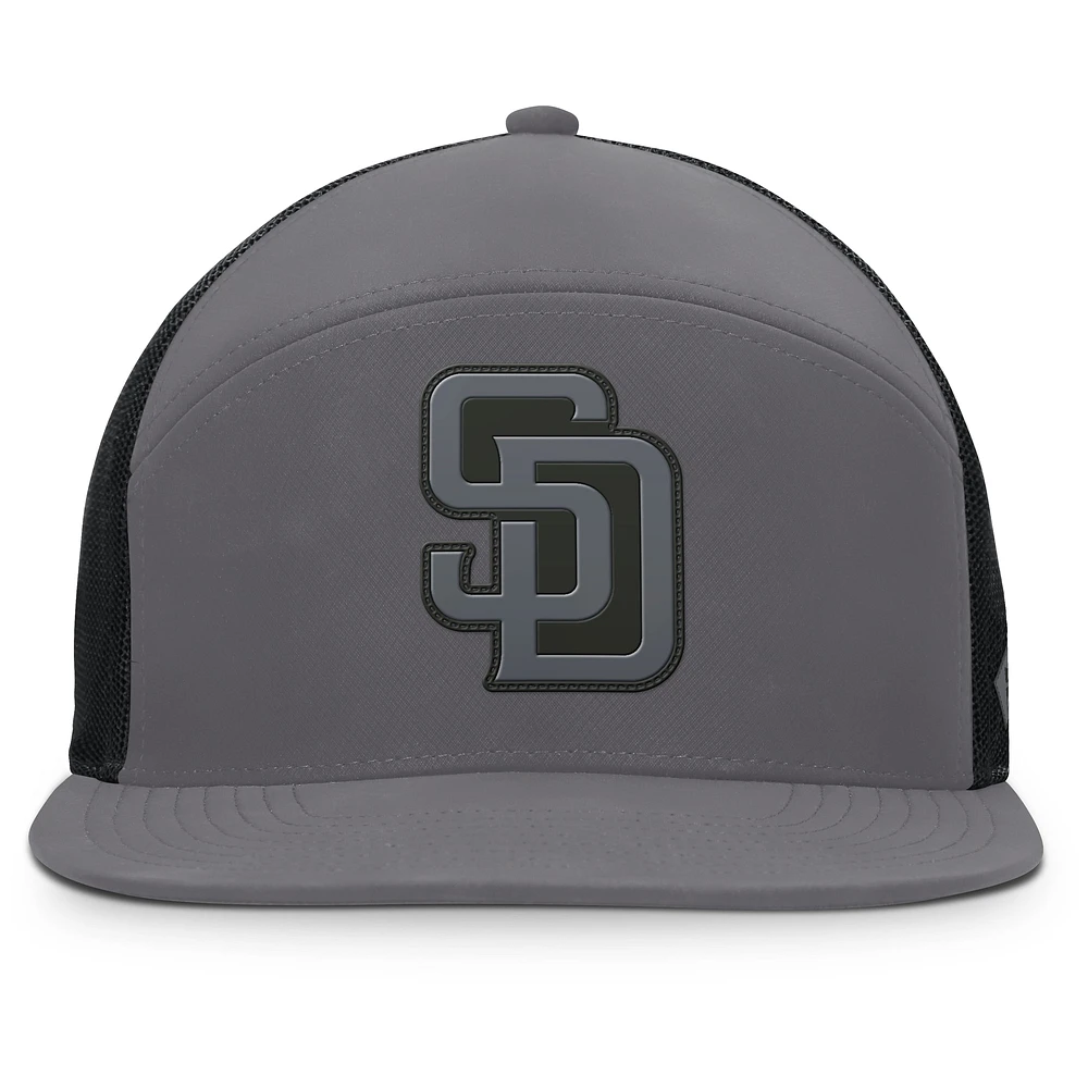 Casquette ajustable Fairweather grise pour hommes de la marque Fanatics des Padres de San Diego