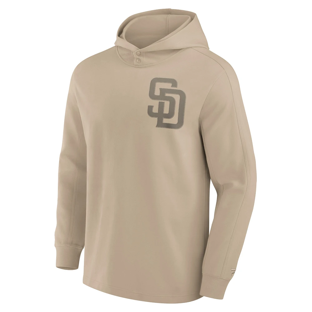 Men's Fanatics Khaki San Diego Padres Elements Lightweight Fleece Hoodie