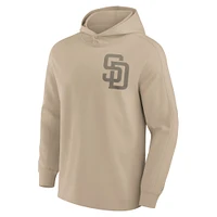 Men's Fanatics Khaki San Diego Padres Elements Lightweight Fleece Hoodie