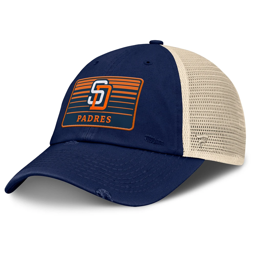 Men's Fanatics  Navy/Natural San Diego Padres Cooperstown Collection Eastbound Mesh Adjustable Hat