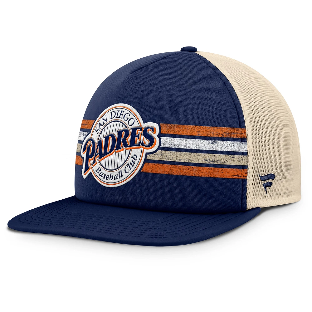 Men's Fanatics Navy/Natural San Diego Padres Cooperstown Collection Powers Snapback Hat