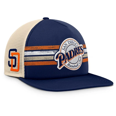 Men's Fanatics Navy/Natural San Diego Padres Cooperstown Collection Powers Snapback Hat