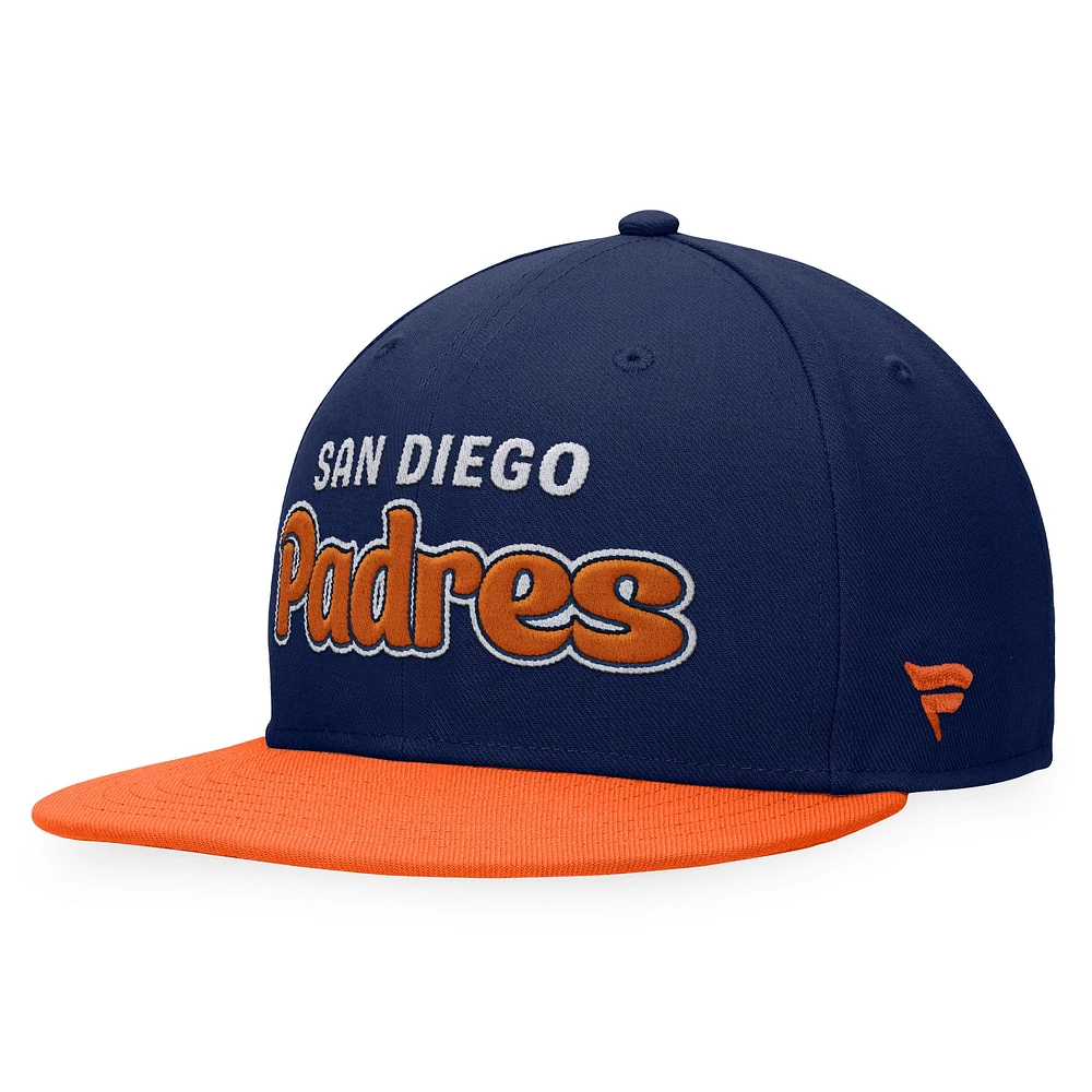 Casquette ajustée Hurler Fanatics Navy San Diego Padres Cooperstown Collection pour hommes