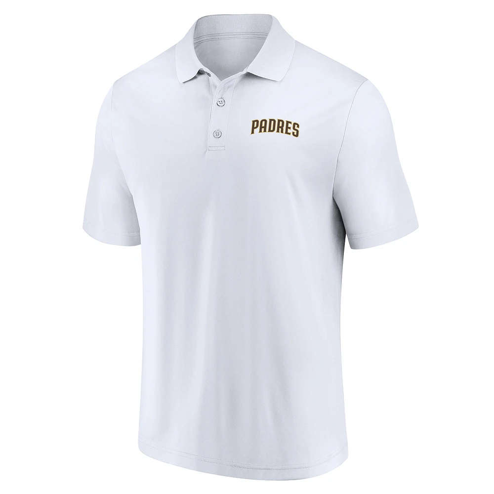 Polo Fanatics blanc pour homme des Padres de San Diego