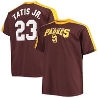Men's Fernando Tatis Jr. Brown/Gold San Diego Padres Big & Tall Fashion Piping Player T-Shirt