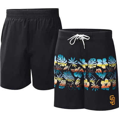 Short de bain San Diego Padres Breeze Volley G-III Sports by Carl Banks pour homme Noir