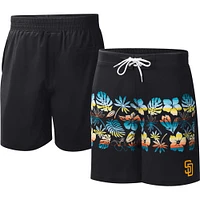 Men's G-III Sports by Carl Banks  Black San Diego Padres Breeze Volley Swim Shorts