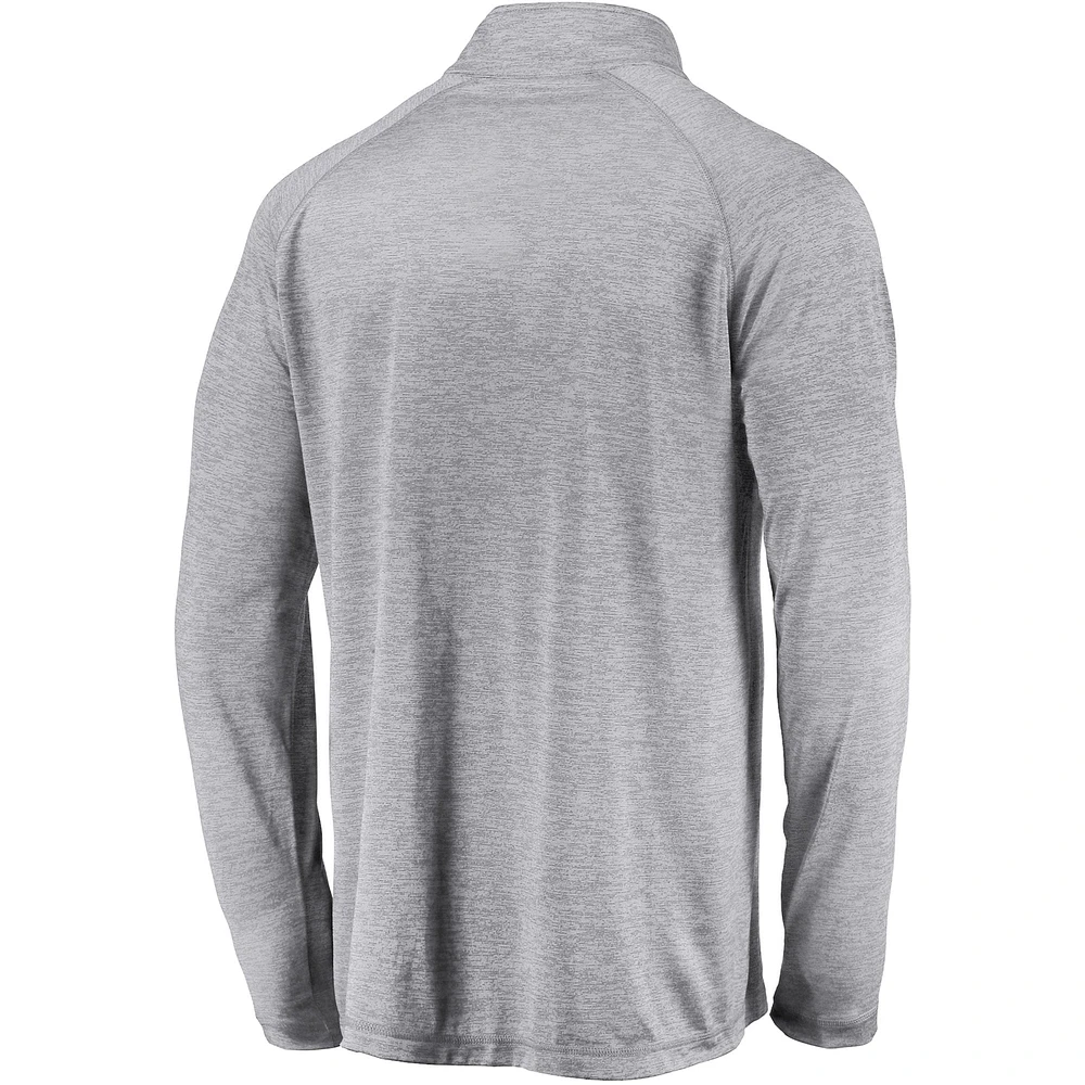 Men's Gray San Diego Padres Primary Logo Quarter-Zip Raglan Jacket