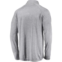 Men's Gray San Diego Padres Primary Logo Quarter-Zip Raglan Jacket