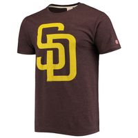 Men's Homage Brown San Diego Padres Hand Drawn Logo Tri-Blend T-Shirt