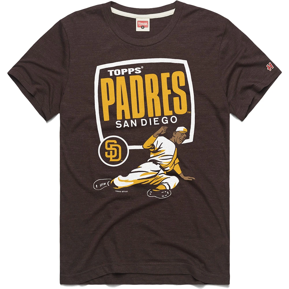 T-shirt San Diego Padres Homage x Topps marron pour homme