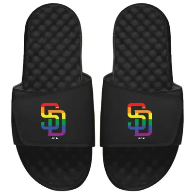 San Diego Padres ISlide Rainbow Slide Sandals - Black