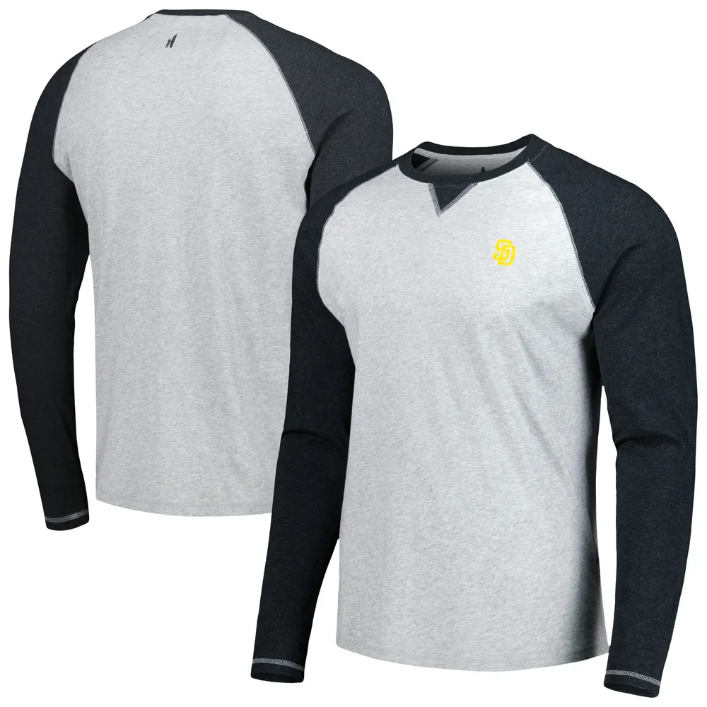 Men's johnnie-O Charcoal/Heather Gray San Diego Padres Alsen Raglan Long Sleeve T-Shirt