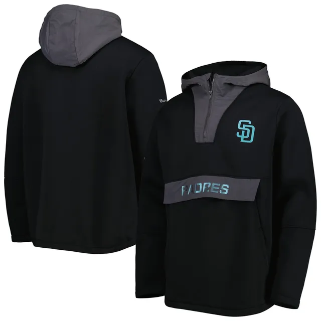 Men's Levelwear Black San Diego Padres Recruit Short Sleeve Full-Zip Hoodie  Jacket