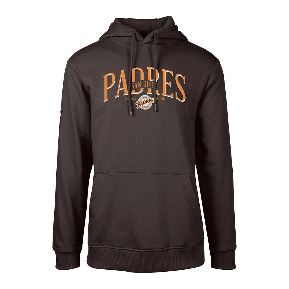 Sweat à capuche rétro Podium pour homme de la collection Cooperstown des Padres San Diego marron Levelwear