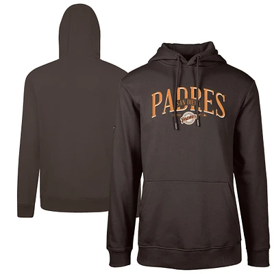 Sweat à capuche rétro Podium pour homme de la collection Cooperstown des Padres San Diego marron Levelwear