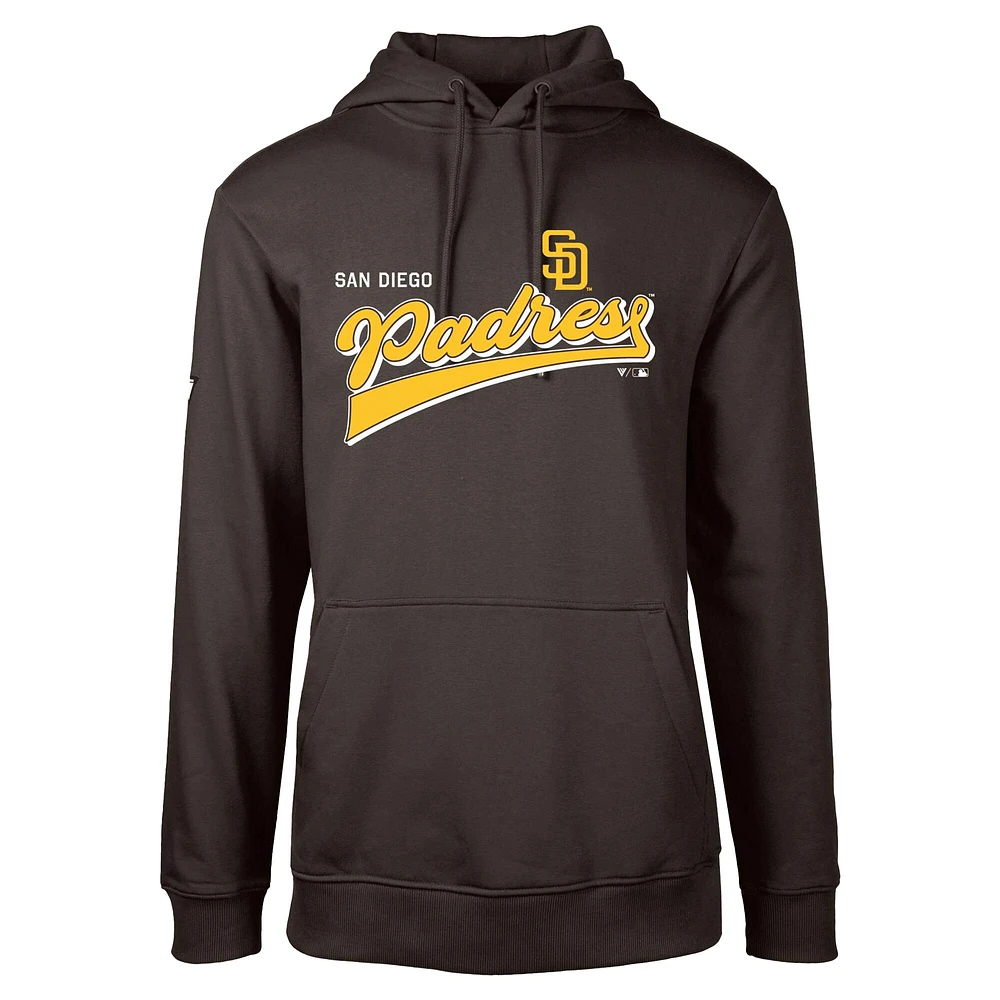 Sweat à capuche rétro Podium Team 2.0 marron de Levelwear pour homme des Padres San Diego