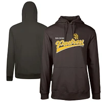 Sweat à capuche rétro Podium Team 2.0 marron de Levelwear pour homme des Padres San Diego