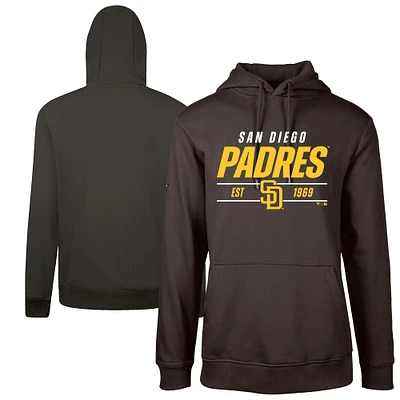 Sweat à capuche marron San Diego Padres Podium Turnover pour homme Levelwear
