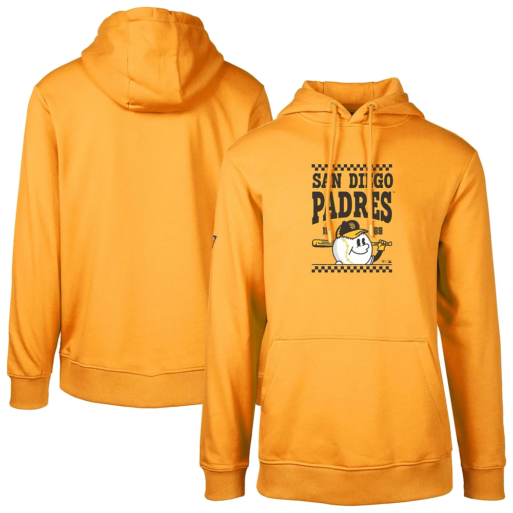 Men's Levelwear Gold San Diego Padres Podium Inaugural Pullover Hoodie