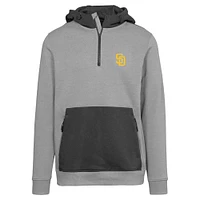 Sweat à capuche zippé quart de tour San Diego Padres Chicane Insignia 2.0 pour homme Levelwear gris